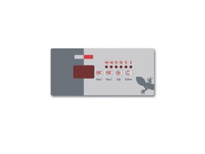 Gecko Schalttafel TSC-18 GE2, 2 Pumps (4 Tasten) - Aufkleber/Label