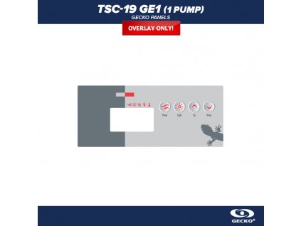 Gecko control panel TSC-19 GE1, 1 Pump (4 Buttons) - label/ sticker