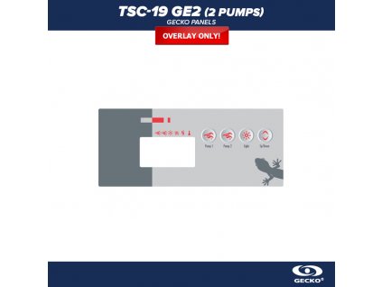 Gecko control panel TSC-19 GE2, 2 Pumps (4 Buttons) - label/ sticker