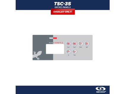 Gecko control panel TSC-35 (6 Buttons) - label/ sticker