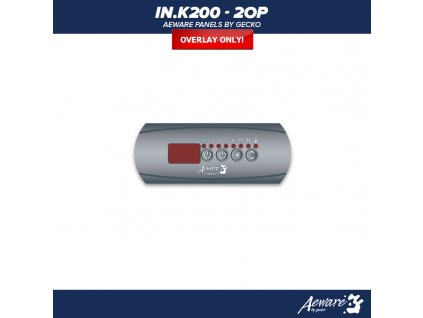 Gecko Aeware control panel IN.K200-2OP - label/ sticker
