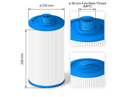 Cartridge filter for hot tubs - SC709