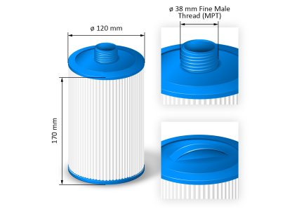 Cartridge filter for hot tubs - SC715