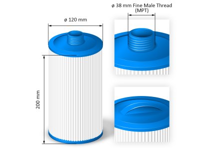Cartridge filter for hot tubs - SC716
