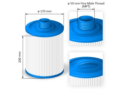 Kartuschenfilter für Whirlpools Artesian Spas - SC720