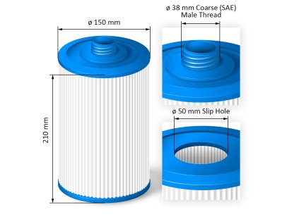 Cartridge filter for hot tubs - SC737