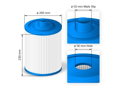 Cartridge filter for hot tubs - SC744