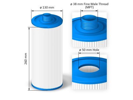 Cartridge filter for hot tubs - SC746