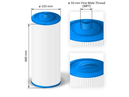 Cartridge filter for hot tubs - SC747