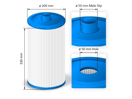 Cartridge filter for hot tubs - SC749