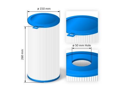 Cartridge filter for hot tubs - SC768