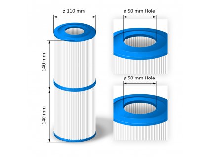 Cartridge filter for hot tubs - 3BTZ0026 - SC770