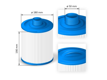 Cartridge filter for hot tubs - SC772