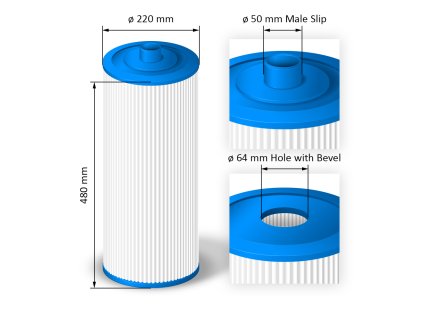 Cartridge filter for hot tubs - SC781