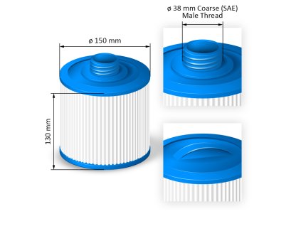 Cartridge filter for hot tubs - SC798