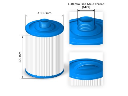 Cartridge filter for hot tubs - SC823
