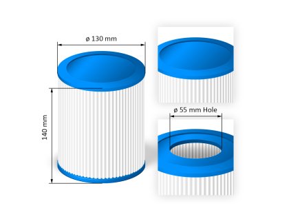 Cartridge filter for hot tubs - SC824