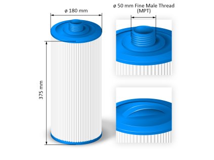 Cartridge filter for hot tubs - SC826