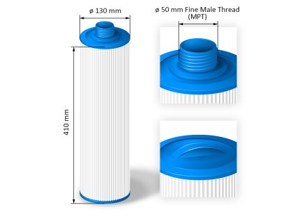 Cartridge filter for hot tubs - SC831