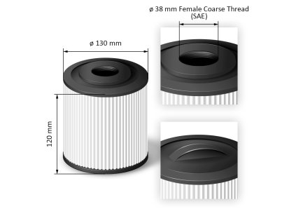 Cartridge filter for hot tubs - SC844
