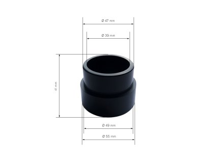 CG Air Plastová redukcia ku kompresorom 1,5" - 40-50mm - AD-1_1-2-M_X_50-40F