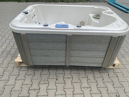 Jacuzzi for 2 persons pearl/light gray 184x124x78 cm