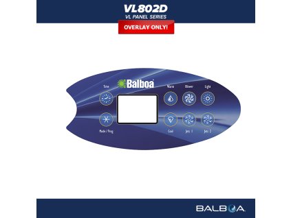 Balboa Control panel VL802D - label/ sticker