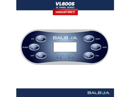 Balboa control panel VL600S - label/ sticker