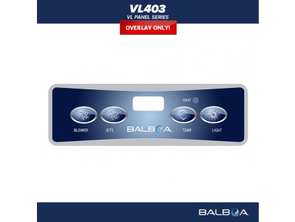 Balboa control panel VL403 - label/ sticker