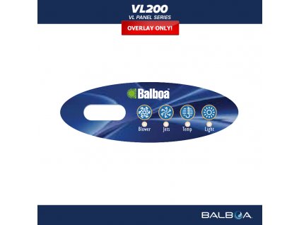 Balboa control panel VL200 - label/ sticker