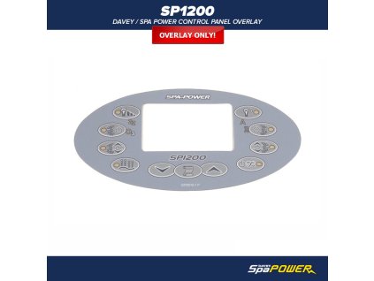 Davey / Spa Power Control panel SP1200 Grey - Overlay/sticker