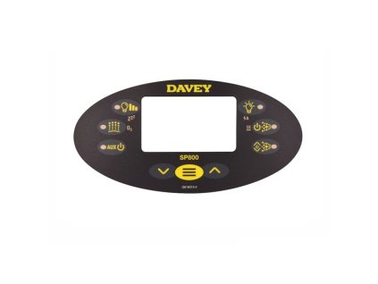 Davey / Spa Power Ovládací panel SP800 Black - Polep/nálepka - Q616013-2