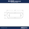 XL3020 ACC Topside control panel Dimensions inch