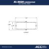 XL3020 ACC Topside control panel Dimensions inch cutout