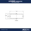 LX2020 ACC Topside control panel Dimensions inch cutout