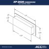 XP2020 ACC Topside control panel Dimensions inch