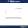 XP2020 ACC Topside control panel Dimensions inch cutout