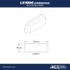 LX1000 ACC Topside control panel Dimensions mm cutout
