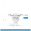 Luftdüse für Whirlpool AIR JET - 44 mm/ 1,75" (Mit Öffnungen)