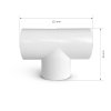 Plastic T-piece diameter 50 mm PVC