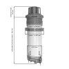Skimmer für Whirlpool - komplet (Filtrations Plastik tubus + Schwimmender Skimmer)