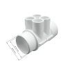 Wasserverteiler (Divertor) - 4 x 25,5 mm