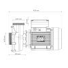 Waterway massage pump Viper - 2.71kW (2-Speed, 2,5" x 2,5")