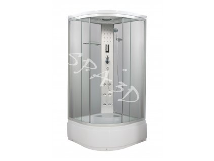 PR55 Sanotechnik sprchový box s hlbokou vaničkou, 90x90x215cm, biely 01
