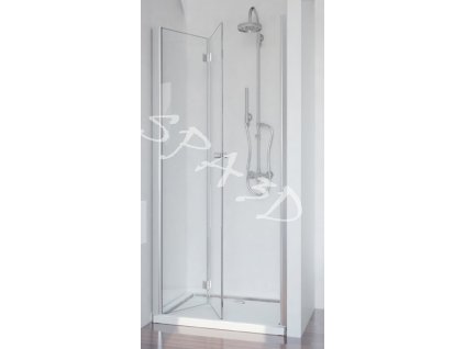 Sanotechnik Smartflex sprchové dveře, šířka 80cm, zalamovací + nástěnný profil (Šírka nástenného profilu Šírka nástenného profilu 3,4 - 4,5 cm, Umiestnenie dverí Pravé dvere)
