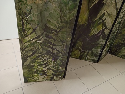 bazar-1048-paravan-5-dielny-krajina-listov-zelene-listy-300