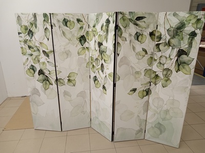 2-bazar-1063-5-dielny-paravan-zelene-listy-zlate-listy-300