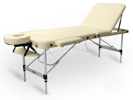 skladaci masazni stul tandem basic alu 3 kremova