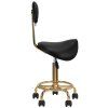 Sedlová kosmetická židle s opěradlem BeautyOne 6001-G  BAZAR#1015 | černá