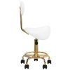 sedlova kosmeticka zidle s operadlem beautyone 6001 g | bila | 2